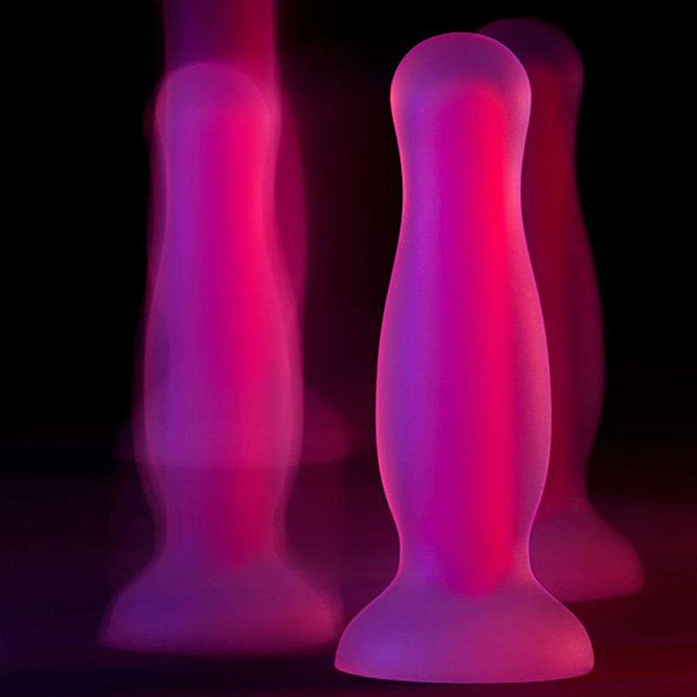 Розовая светящаяся в темноте анальная втулка 10см ToyFa Beyond Cain Glow 873013