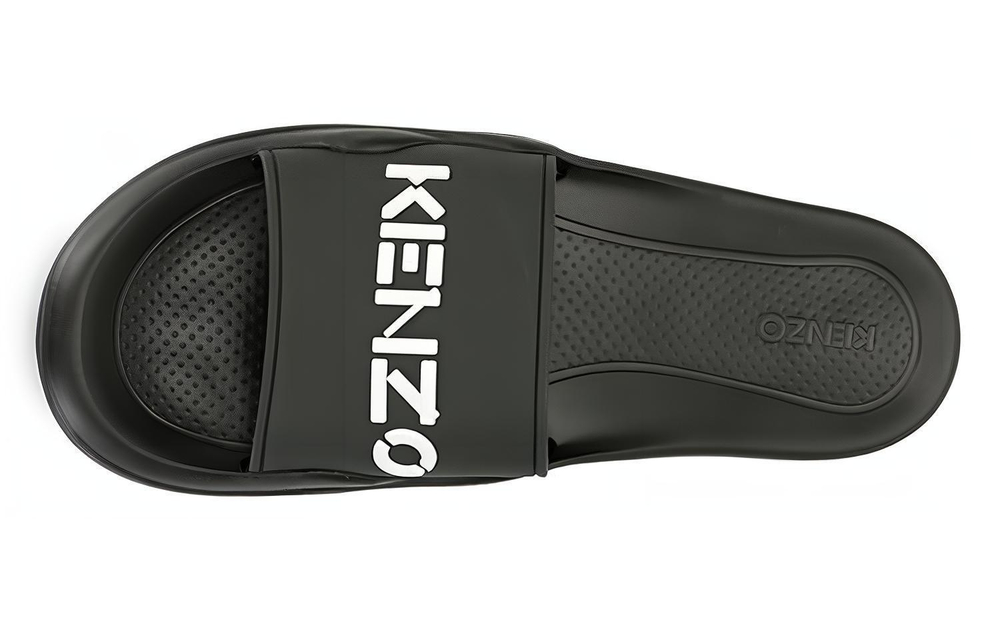 KENZO logo letters comfortable casual fashion slippers women's black