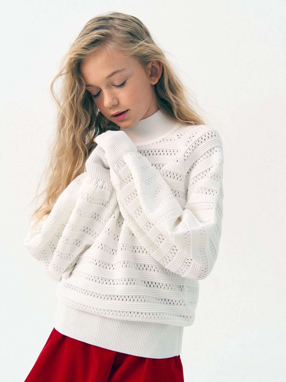 Джемпер для девочки AT1215 белый