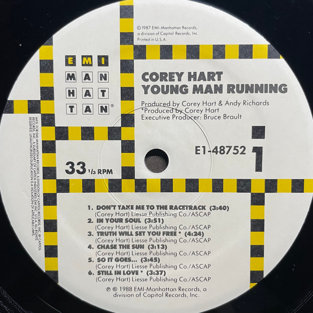 Corey Hart ‎– Young Man Running (США 1988г.)