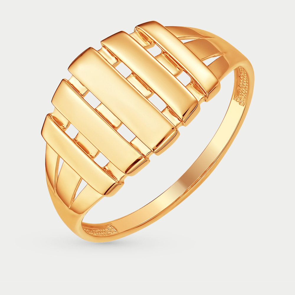 Кольцо женское из желтого золота 585 пробы без вставок (арт. К40016867)