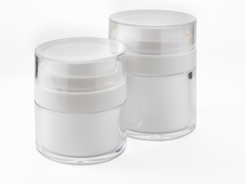 Банка с верхним дозатором белая
