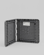 Стол-чемодан складной 122*61*74 см с регулировкой высоты серый