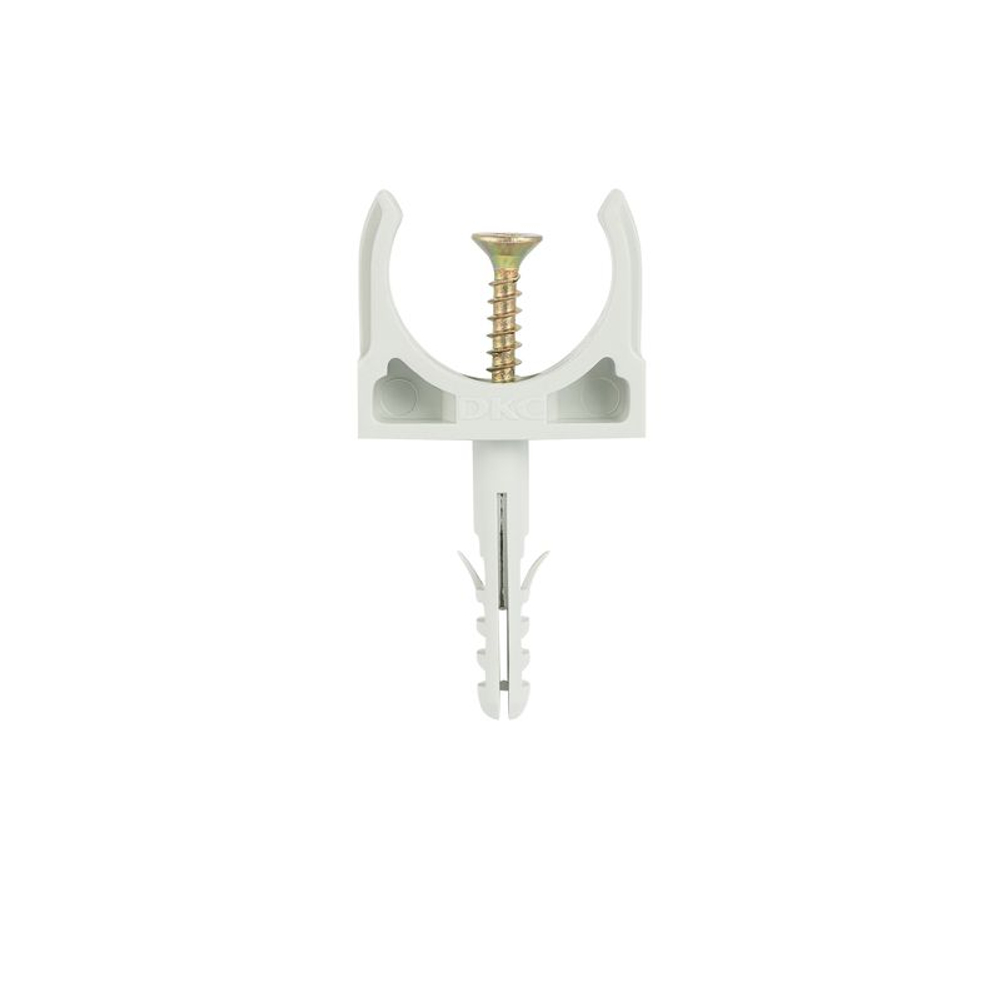 Крепеж-клипса для трубы 25 мм дюбель с винтом 5 шт ДКС