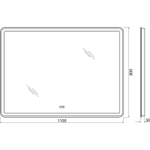 Зеркало BelBagno Marino 110 SPC-MAR-1100-800-LED-TCH-WARM с подсветкой с подогревом с сенсорным выключателем