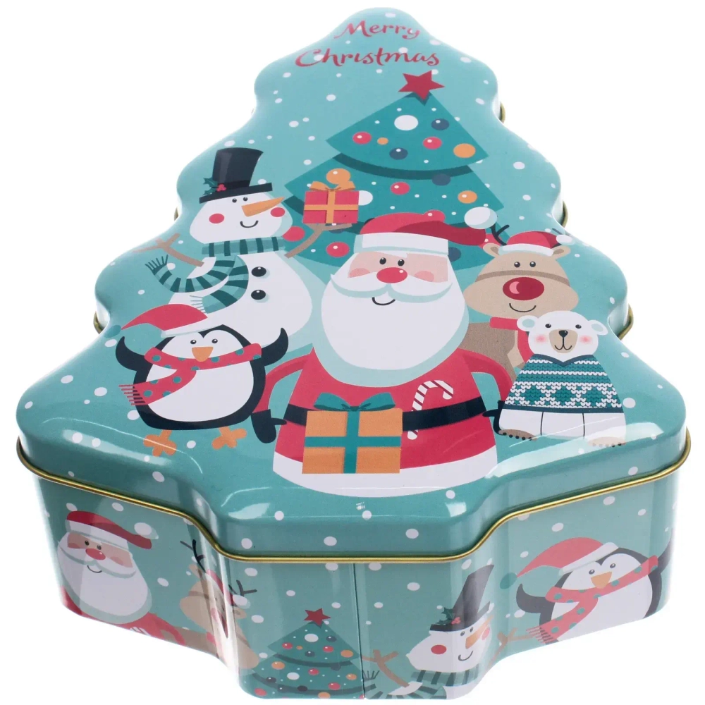 Банка жестяная «Ёлочка красивая» 18*15*6,5см