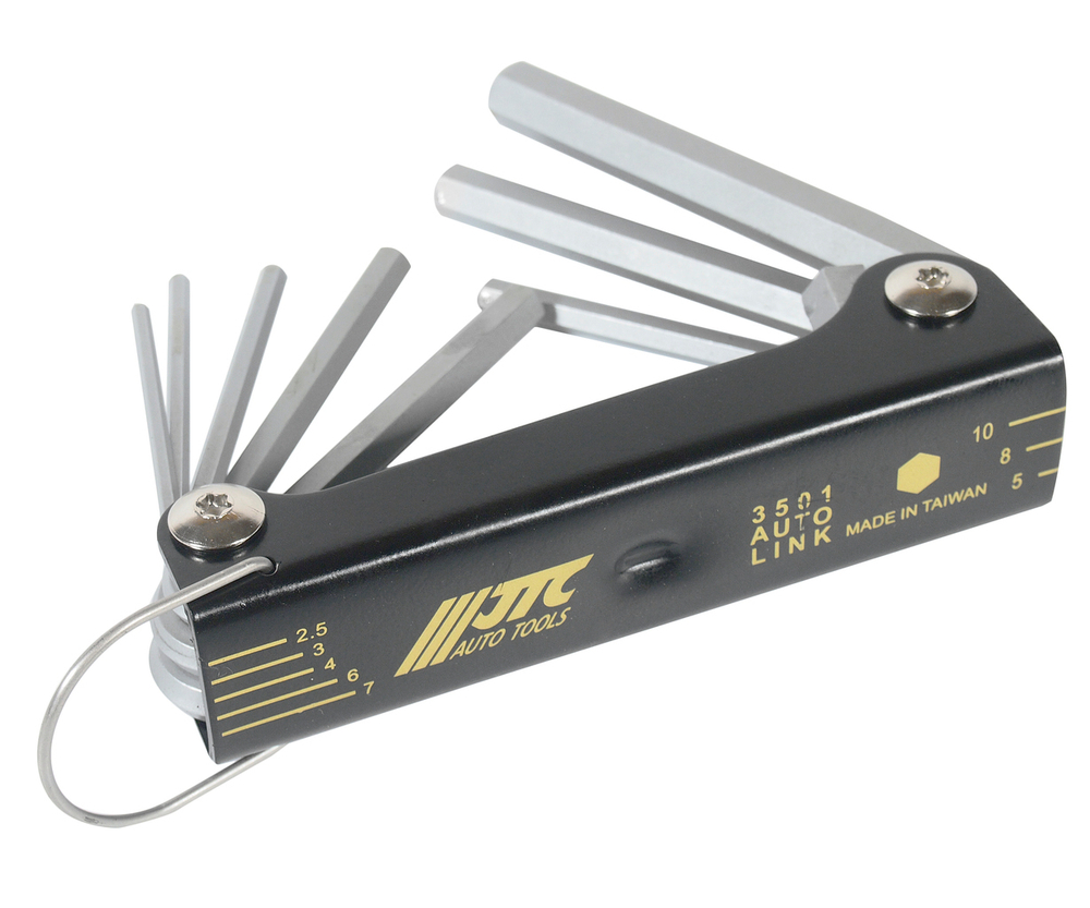 Набор ключей шестигранных 2.5-10мм раскладной 8 предметов JTC