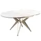 Круглый раздвижной обеденный стол 1119/MC22018DT из мраморной керамики и стали