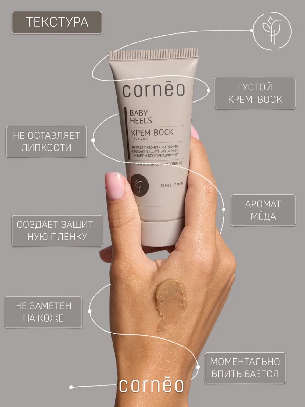Крем воск для пяток, стоп, локтей