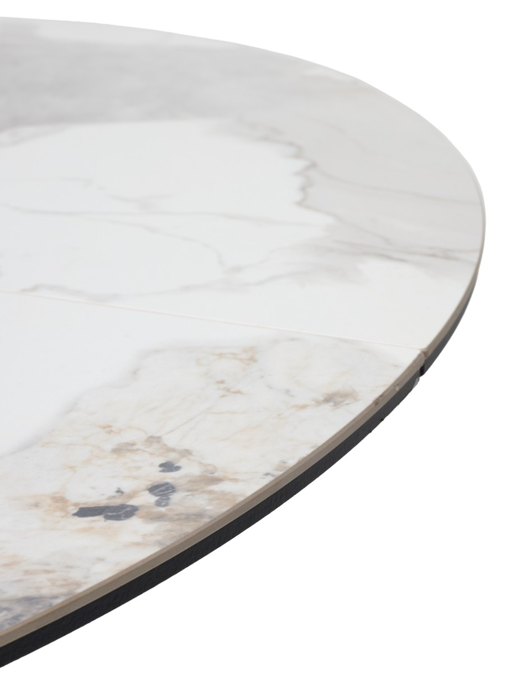 Стол БАТИСТ 115 с подстветкой PANDORA LIGHT, керамика / ДУБ АМЕРИКАНСКИЙ, ЧЕРНЫЙ каркас М-City