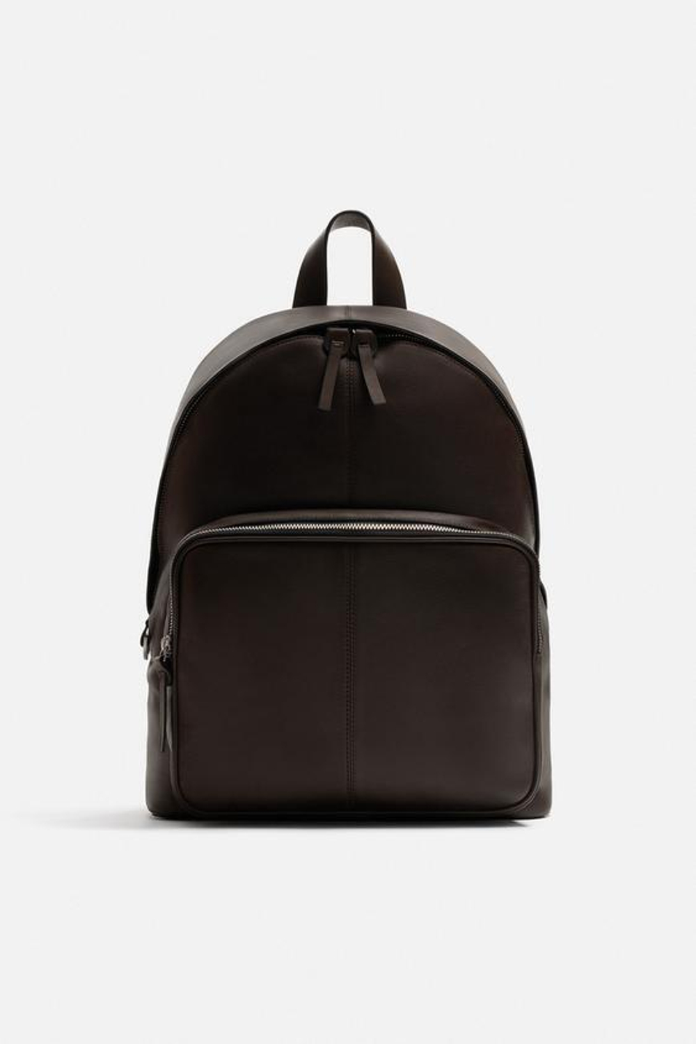 ZARA КОЖАНЫЙ РЮКЗАК, КОРИЧНЕВЫЙ