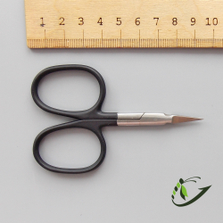 Ножницы прямые Scissors Big loop BLACK 3.5"