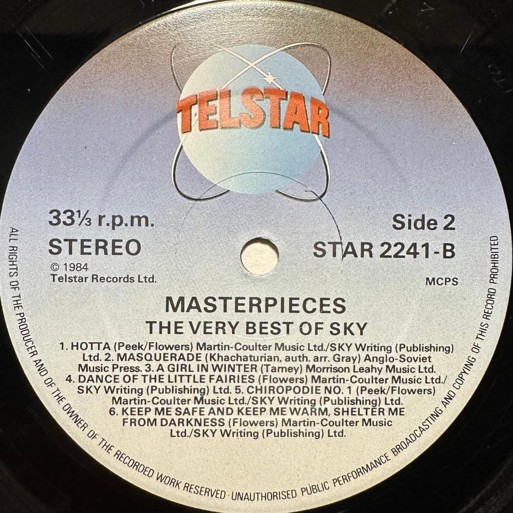 Sky - Masterpieces - The Very Best Of Sky (Англия 1984г.)
