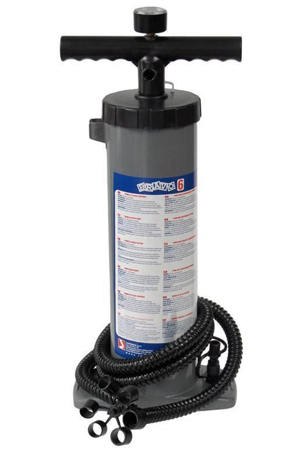 Насос для лодки ручной BRAVO 6М (2x2500 cc max 600mbar) с манометром