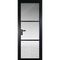 Алюминиевая дверь 13AG чёрная матовая RAL9005 остеклённая