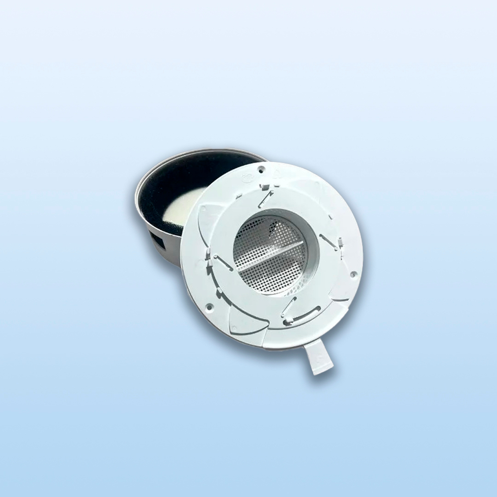 Клапан для приточной вентиляции NovaPROF КИВ-125 с вентиляционным каналом 0,5 м, фильтром и коричневой решеткой RAL8017