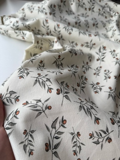 Микровельвет 100% хлопок Веточки оливки