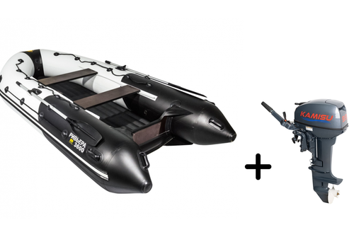 Ривьера 3600 НДНД Гидролыжа + KAMISU T 9.9 BMS (комплект лодка + мотор)