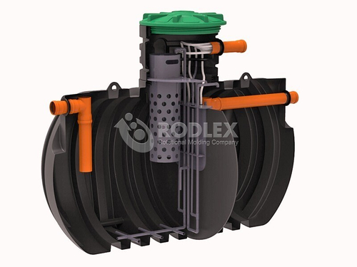 Станция биологической очистки BioBox Aero 9 Родлекс 4000 л./ 2250 л. в сутки / 9 чел. / самотечный сброс / компрессорный аэрация (2720x1480x2040см;212кг;) - арт.559794