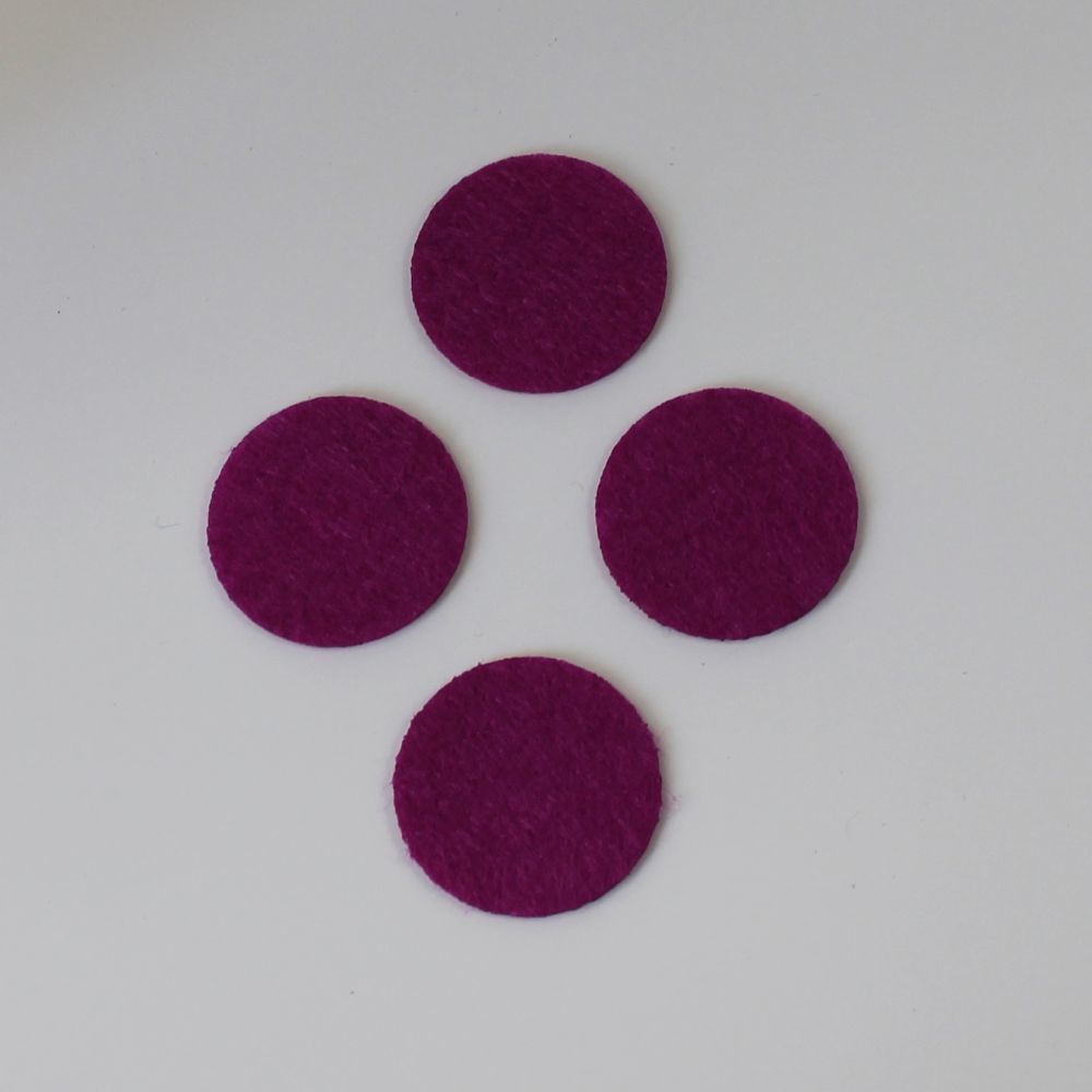 Фетровые пяточки 30мм, цвет № 30 ярко-фиолетовый