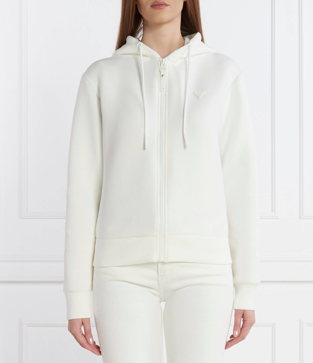 Худи ALLIE SCUBA HOODIE ZIP GUESS ACTIVE - белый(V3RQ11 K7UW2)