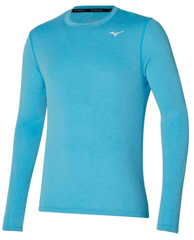 Футболка мужская теннисная теннисная Mizuno Impulse Core Long Sleeve Tee - maui blue