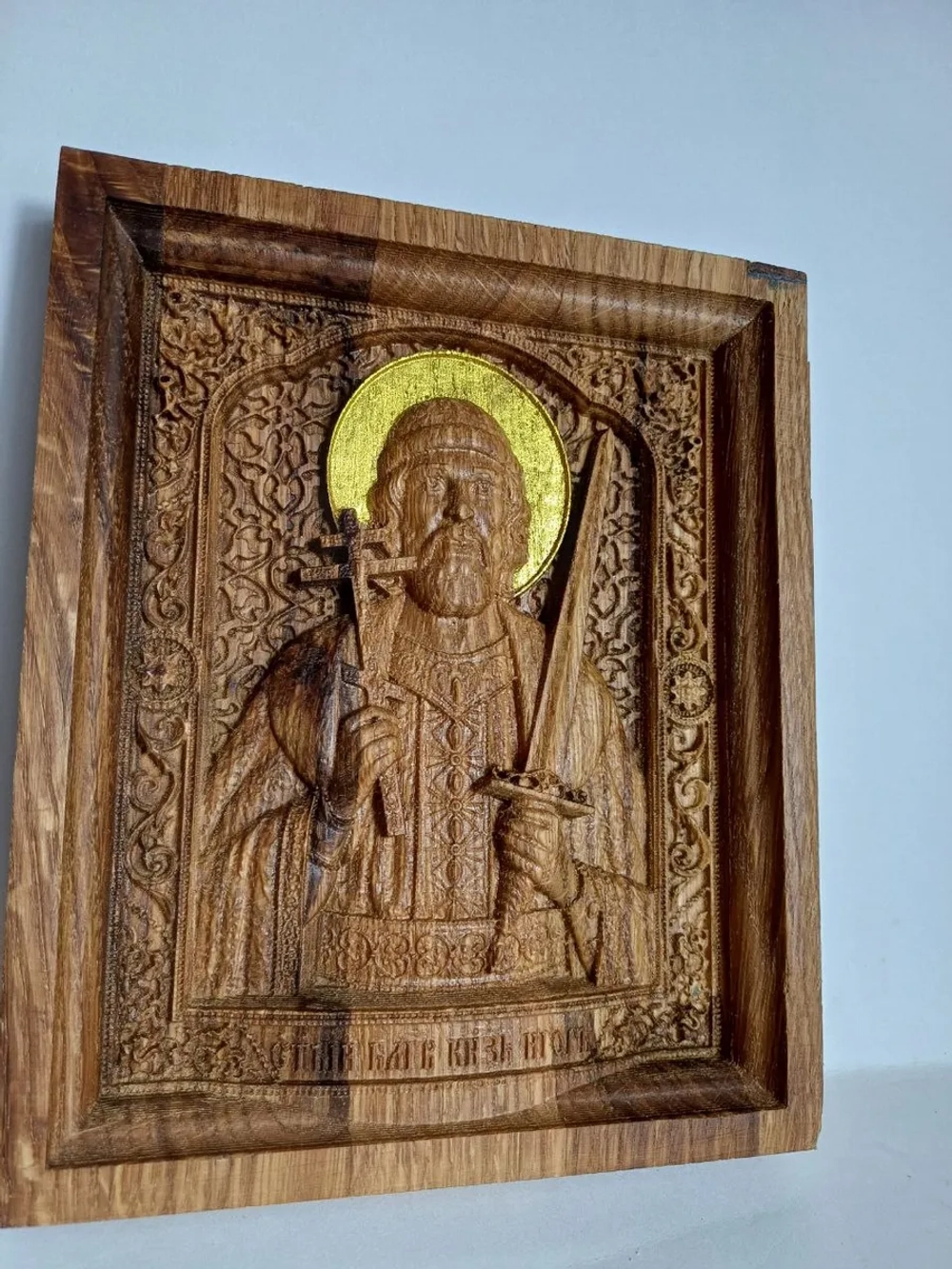 Освященная Икона Святого Князя Благоверного Игоря из дуба