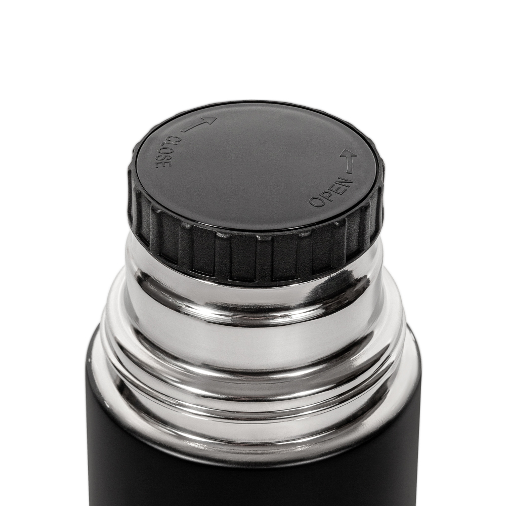 Термос Relaxika 101 (0,75 литра), черный (без лого)