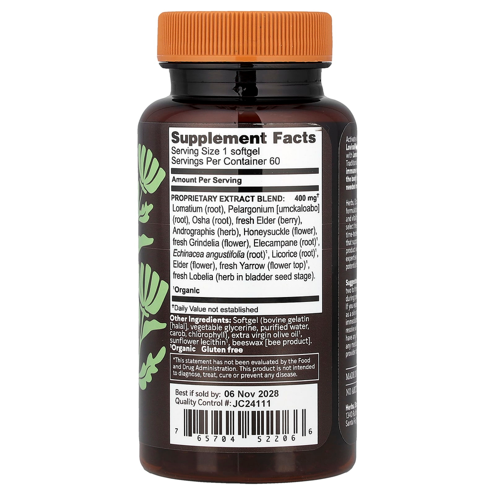 Herbs Etc., Loviral ™, 60 мягких таблеток