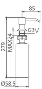 Дозатор для кухонной мойки Haiba HB403, металл