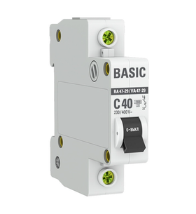 Выключатель автоматический EKF ВА 47-29 4,5кА, С 40А, 1П
