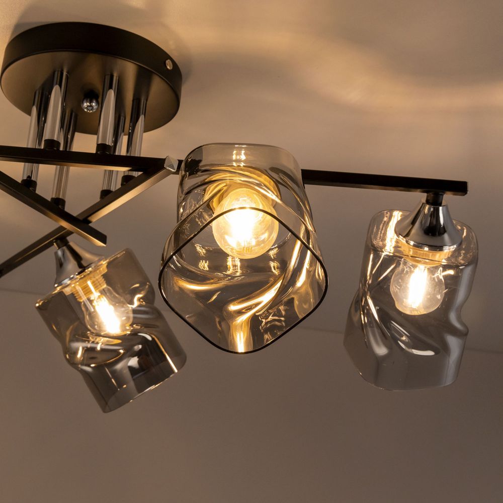 Citilux Клаус CL134165 Люстра потолочная Чёрная