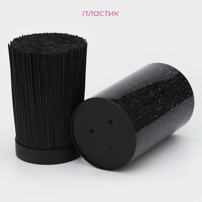 Подставка для ножей с наполнителем Доляна «Зефир», 11×18 см, цвет чёрный (Цвет: не задано)