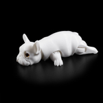 Мини французский бульдог лежачий, 3D игрушка-антистресс, 11 см., белый