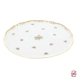 Тарелка для торта Queen's Crown Золотая роза 30 см