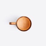 Деревянная пивная кружка из цельного куска древесины. Неклееная. C81