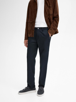 Massimo Dutti Зауженные джинсовые брюки из смесового хлопка, темно-синий