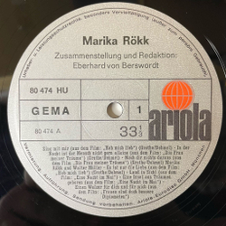 Винтажная виниловая пластинка LP Marika Rokk Марика Рёкк Sing Mit Mir (Germany 1976)