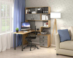 Стол Компьютерный СК-10 ЛЕВЫЙ Дуб крафт/ателье