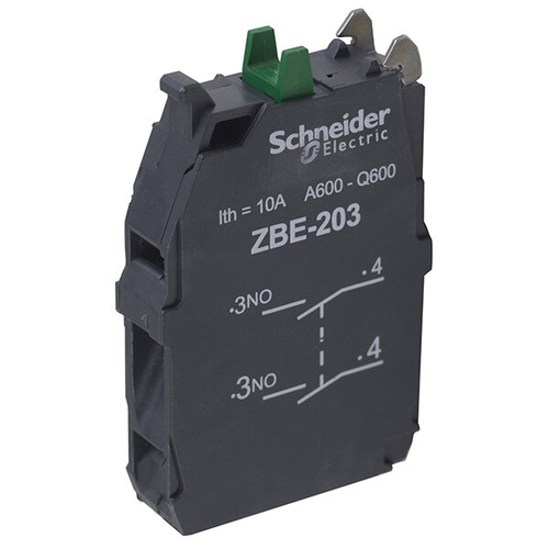 Блок контактов, 2НО, винтовые клеммы Schneider Electric ZBE203
