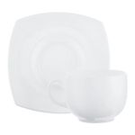 Набор чайный на 6 персон, 6 чашек 220 мл и 6 блюдец, белое стекло, "Quadrato white", LUMINARC, E8865