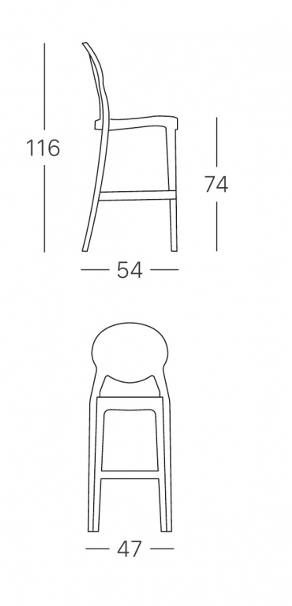 Стул барный прозрачный Igloo