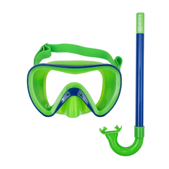 Набор маска+трубка Mares Turtle зеленый/синий