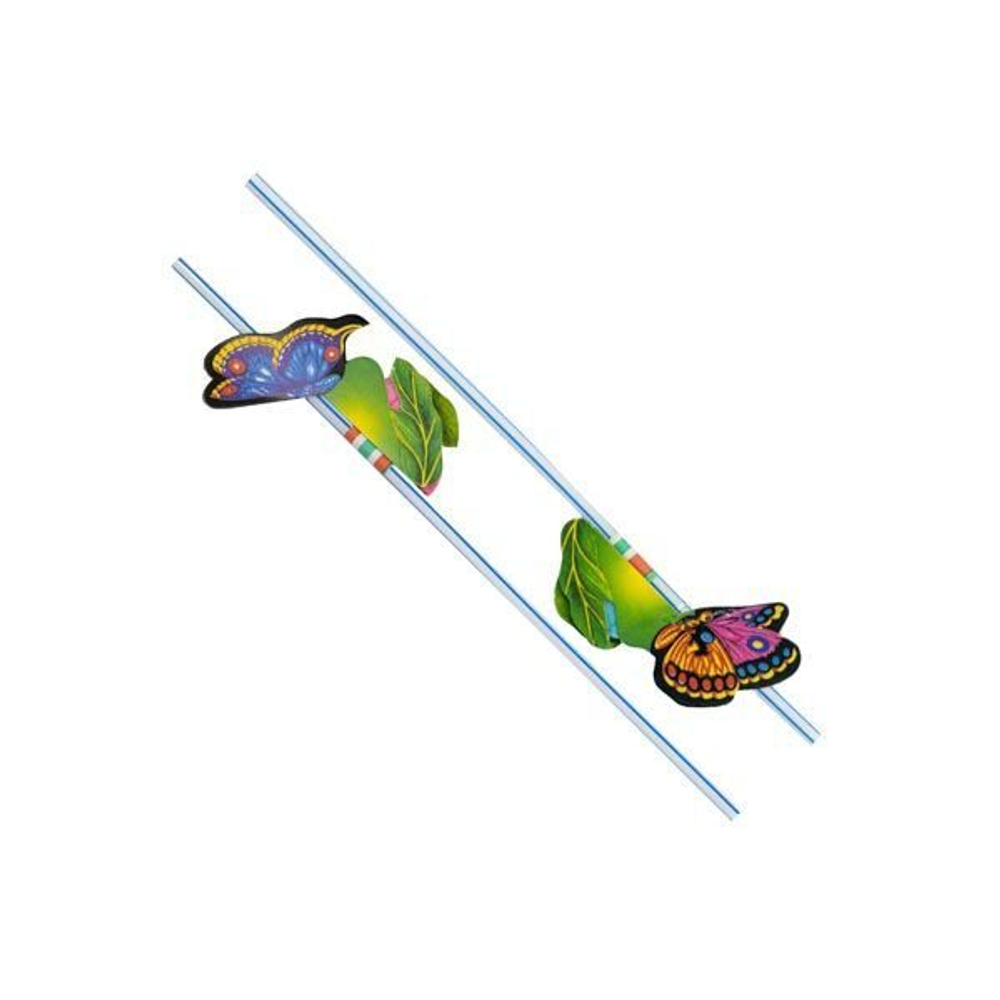 Трубочка для коктейля Бабочка 12шт