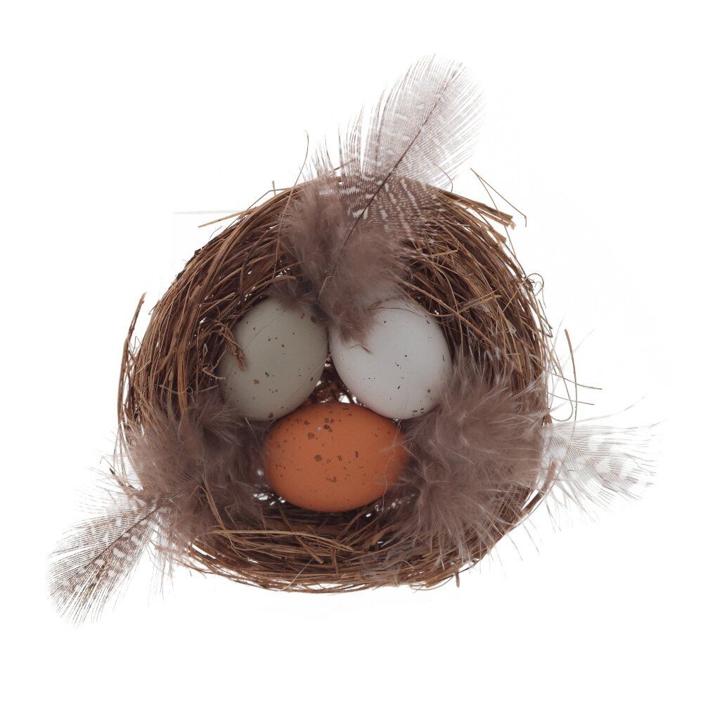 GAEM Изделие декоративное "Гнездо пасхальное", L7 W7 H2,5 см, 2в.