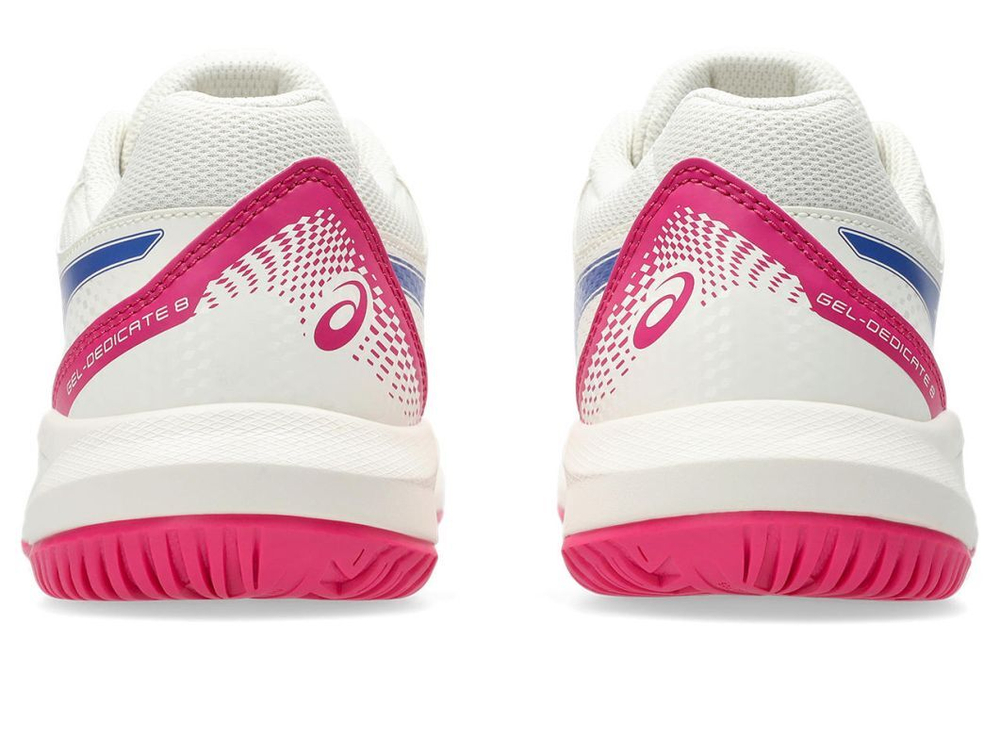 Детские Кроссовки теннисные Asics Gel-Dedicate 8 GS - кремовый/темный кобальт