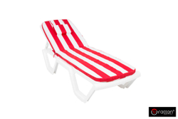 Матрац 710*570/1130*570мм с вертикальной подушкой (бело-красный) Premium