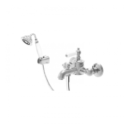 Смеситель для ванны с коротким изливом с аксессуарами Bravat Art