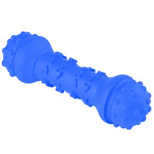Игрушка Mr.Kranch для собак Гантель дентальная, 18 см синяя с ароматом курицы