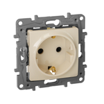 Розетка с заземлением со шторками 16А 250В слоновая кость ETIKA Legrand